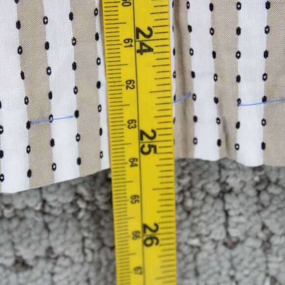 Bugatchi UOMO Shirt Mens Medium M Beige Striped Button Down Long Sleeve Collared - Picture 10 of 10